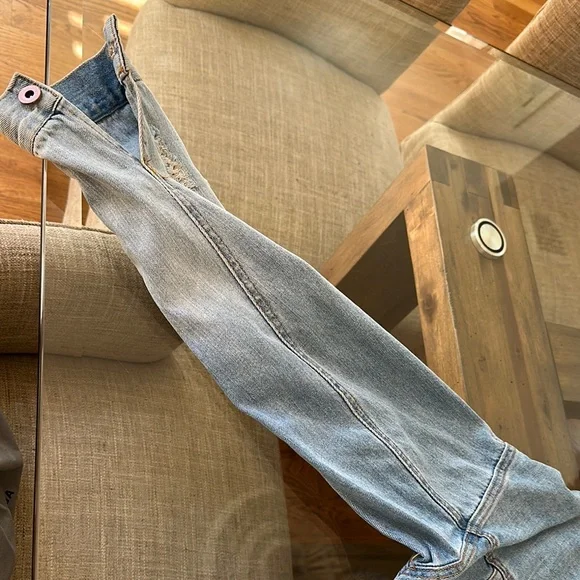 Distressed Light Blue Denim Jacket - Picture 9 of 10